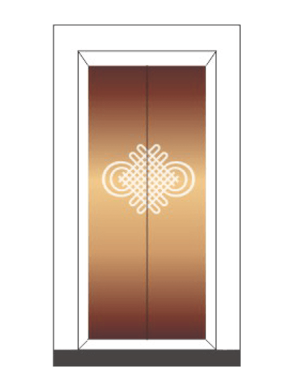 Trang trí cabin thang máy bằng vàng hồng trang nhã