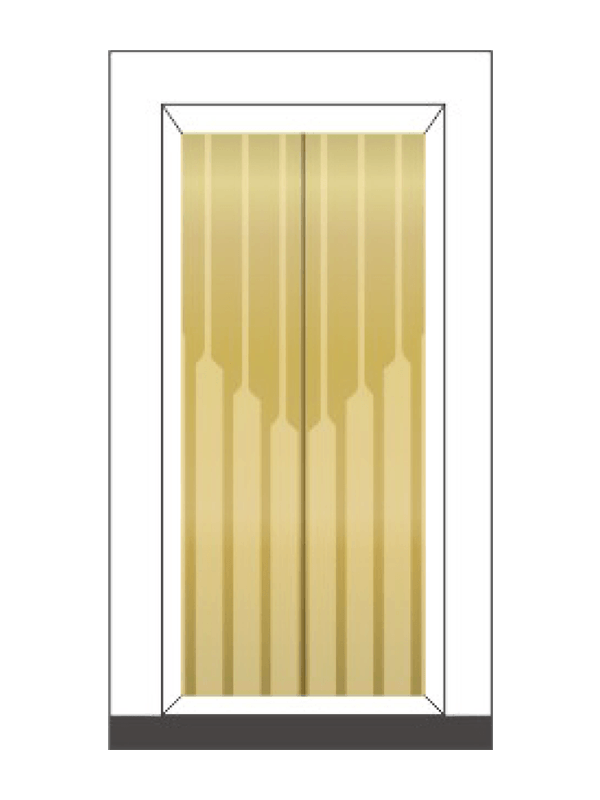 Nội thất cabin thang máy sang trọng bằng vàng